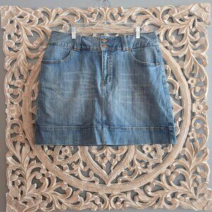Venezia Blue Denim Mini Skirt Skort Size 16